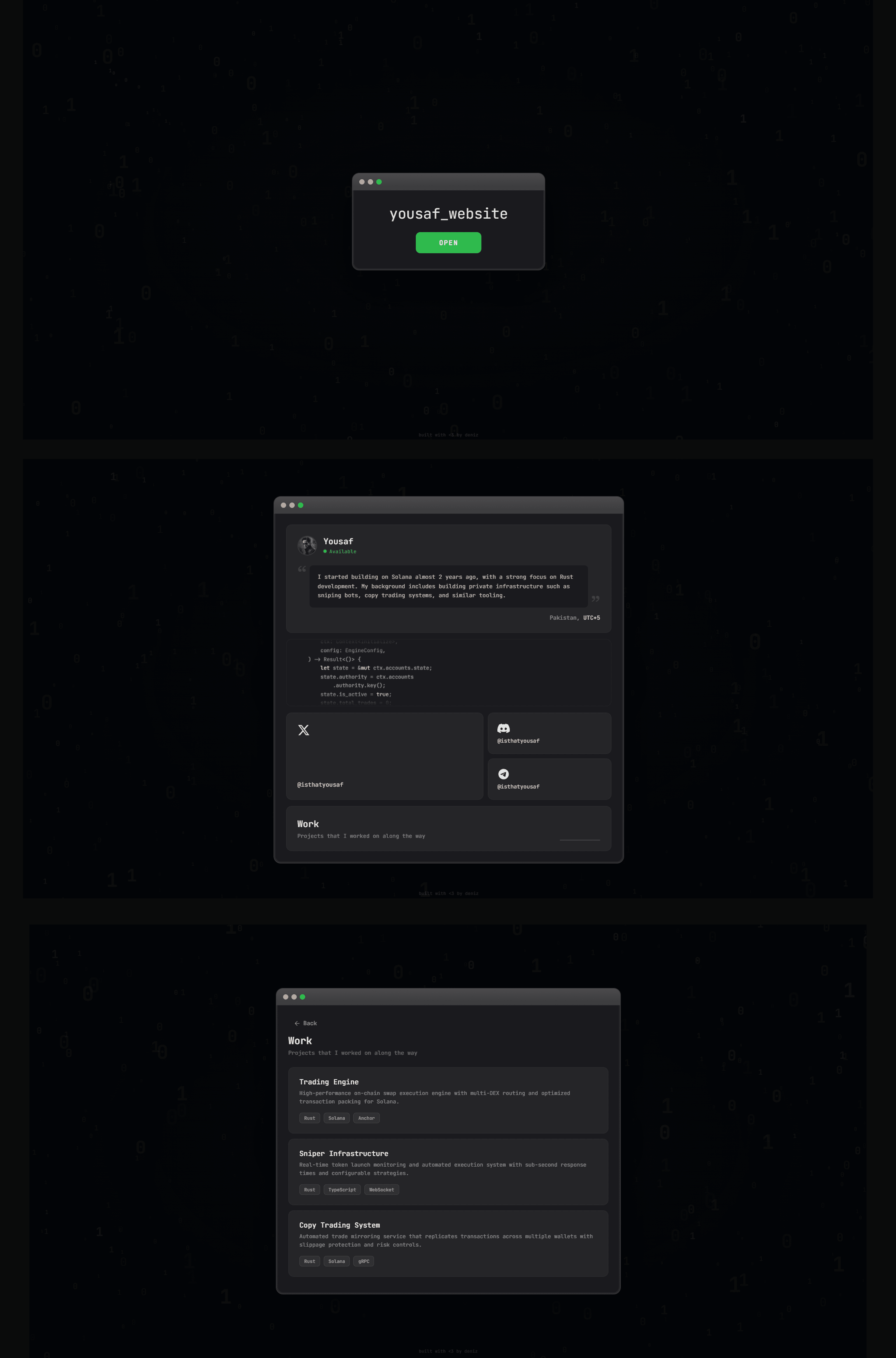 Yousaf's Website — Website